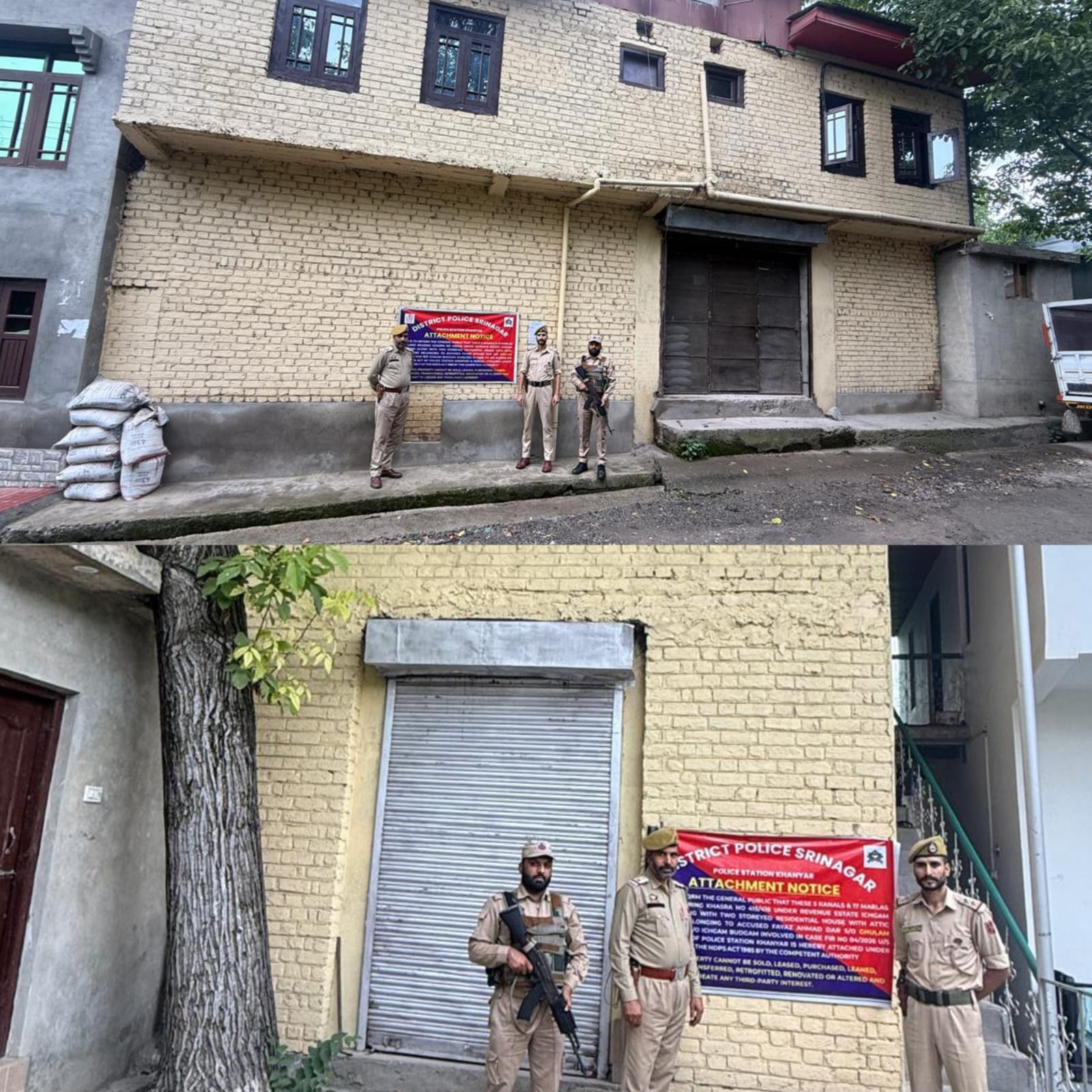 'Srinagar Police Attaches Rs 4 Crore Property of Drug Trafficker in Budgam'